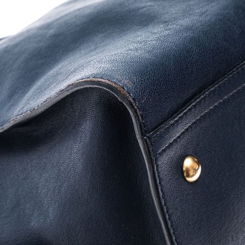 Bolsa-Saint-Laurent-Cabas-Couro-Marinho-