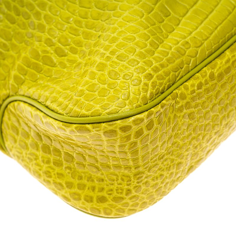 Bolsa-Longchamp-Roseau-Textura-Croco-Verde