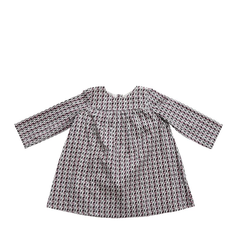 Vestido-Bonpoint-Infantil-Estampado-Vinho