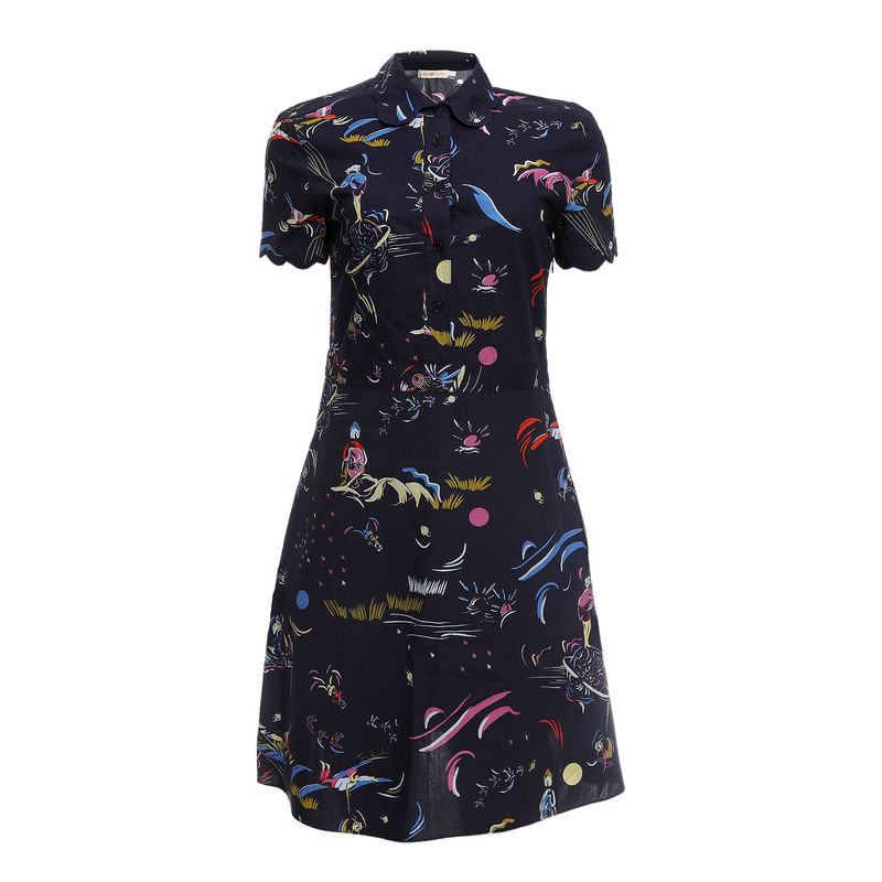 Vestido-Tory-Burch-Estampado-Azul
