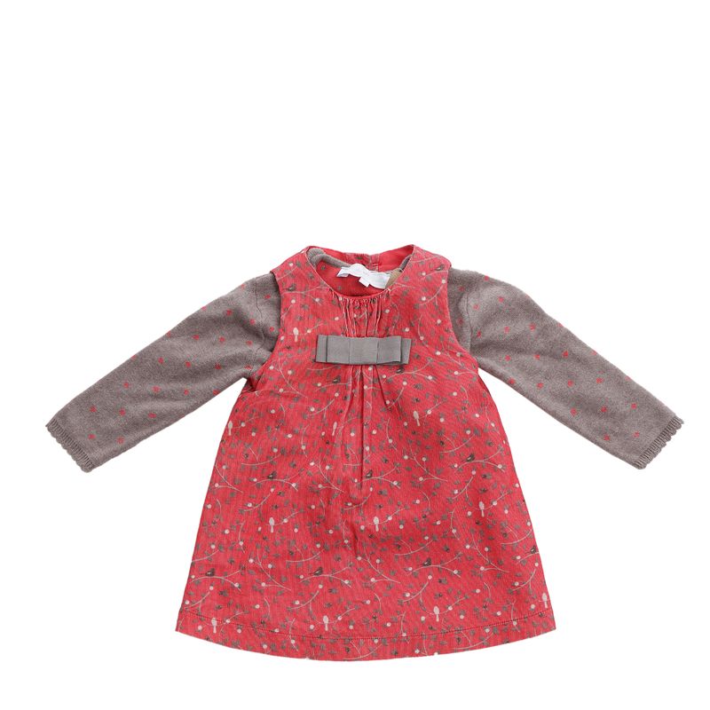 89274-Vestido-Tarine-et-Chocolat-Infantil-Rosa-e-Cinza-1