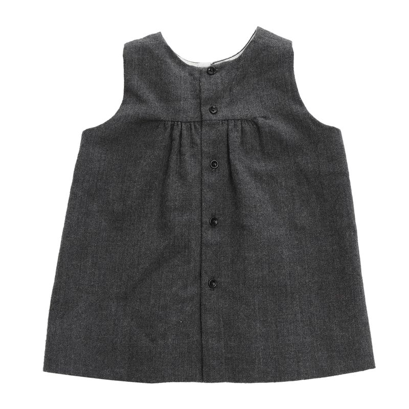 Vestido-Bonpoint-Infantil-Cinza