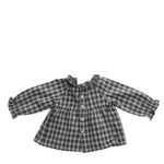 Vestido-Bonpoint-Infantil-Xadrez-Cinza