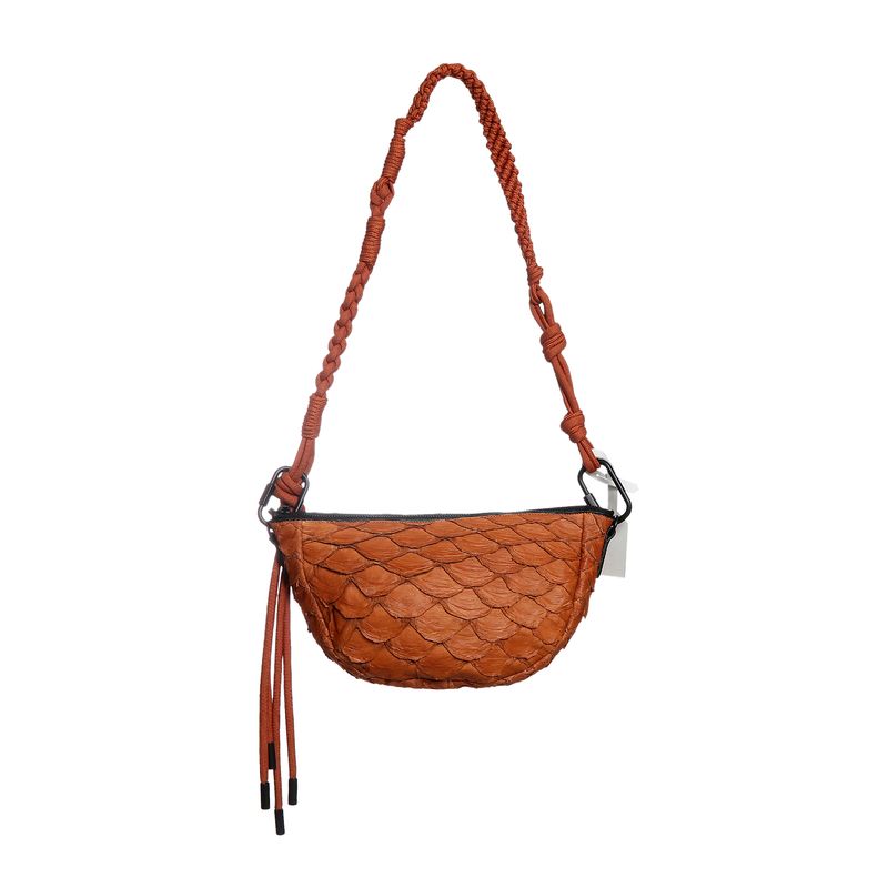 Bolsa-Osklen-Andorioba-Mini-Couro-Pirarucu-Laranja