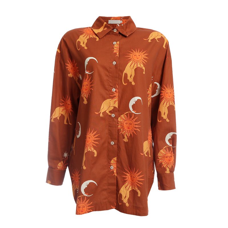 Camisa-Estampada-Sol-Marrom-