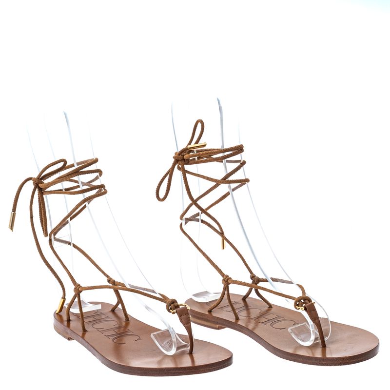 Sandalia--Carolina-Herrera-Rasteira-Marrom-
