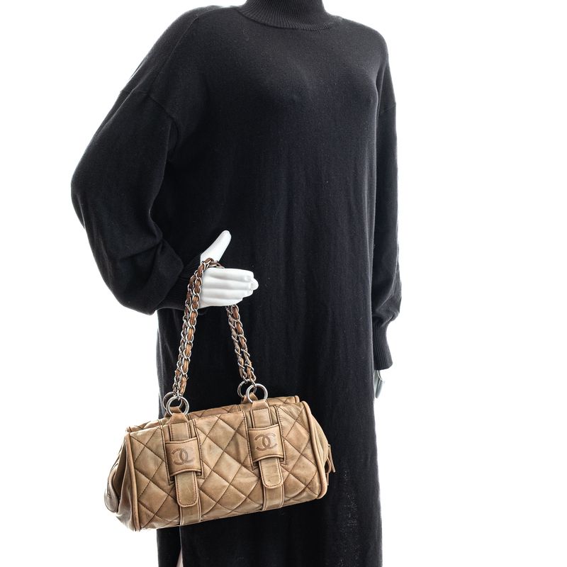 Bolsa-Chanel-Vintage-Matelasse-Bege-