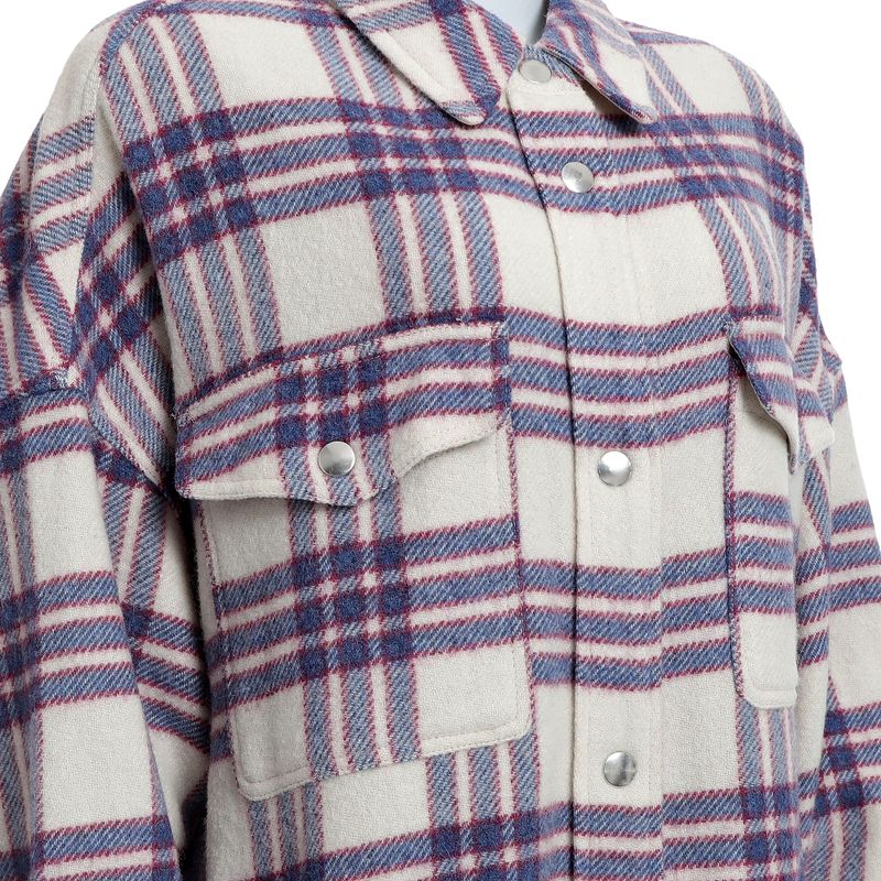 Casaco-Isabel-Marant-Xadrez-Lilas-