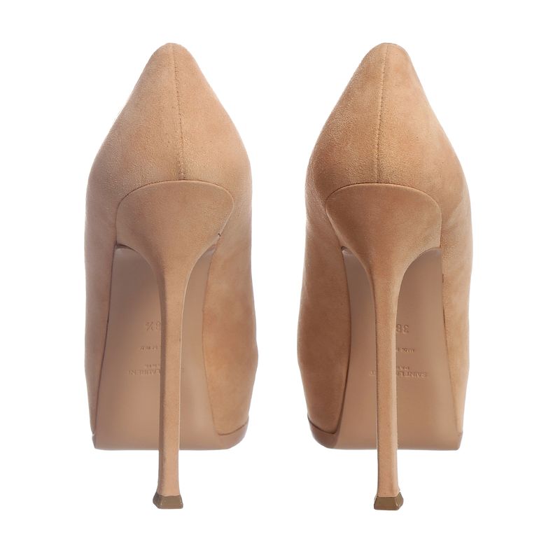 Sapato-Saint-Laurent-Pump-Camurca-e-Verniz-Bege