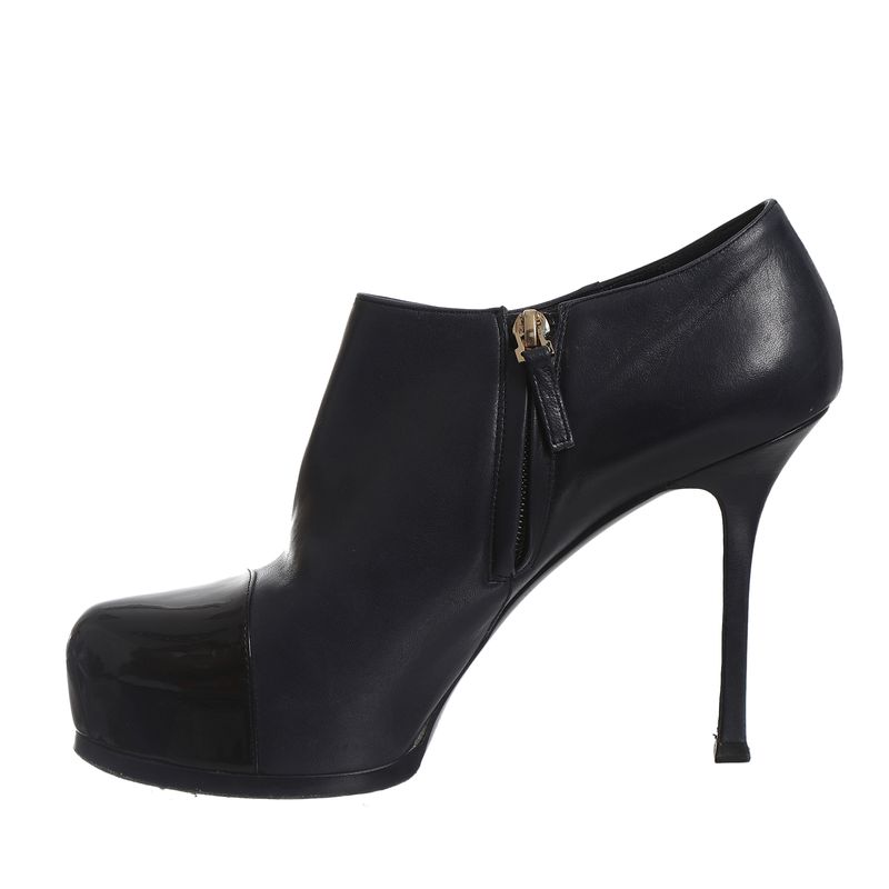 Sapato-Saint-Laurent-Pump-Bicolor-Couro-e-Verniz