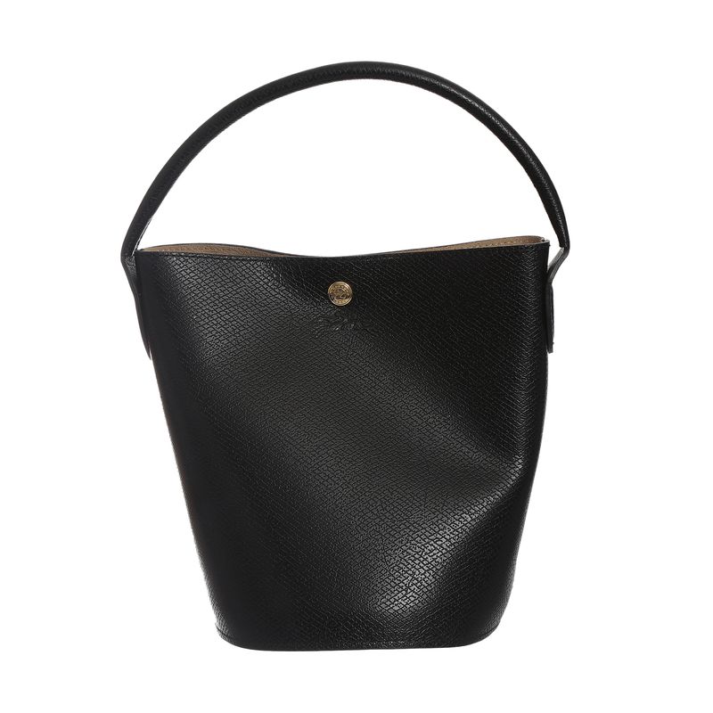 Bolsa-Longchamp-Bucket-Couro-Preto-