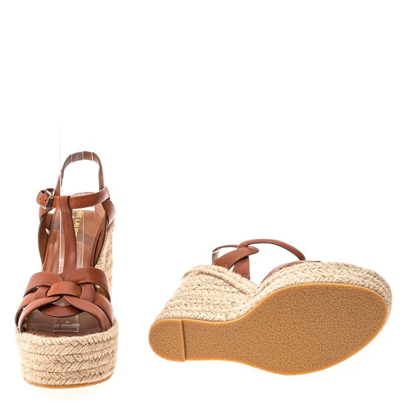 Sandalia-Saint-Laurent--Espadrilles-Tribute-Anabela-Marrom-