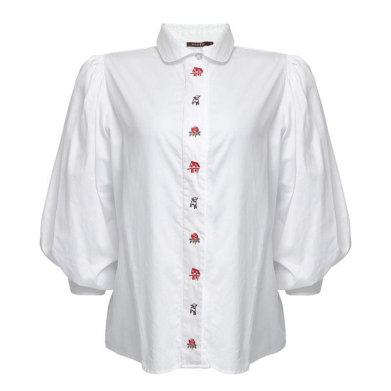 Camisa-Mixed-Bordada-Branca