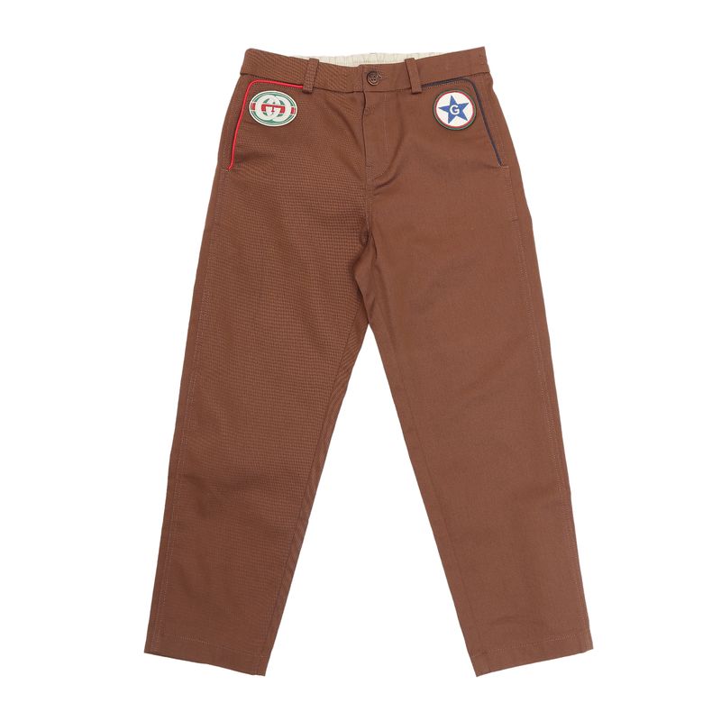 Calca-Gucci-Infantil-Sarja-Marrom