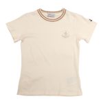 Camiseta-Moncler-Infantil-Gola-Trico-Bege