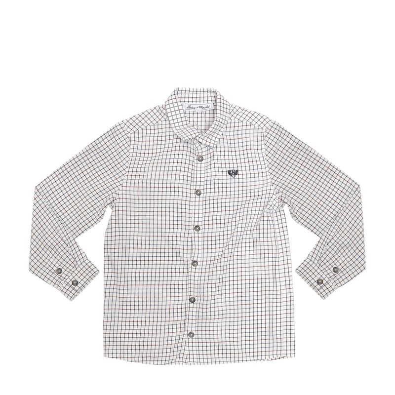 Camisa-Tartine-et-Chocolat-Infantil-Xadrez-Branco