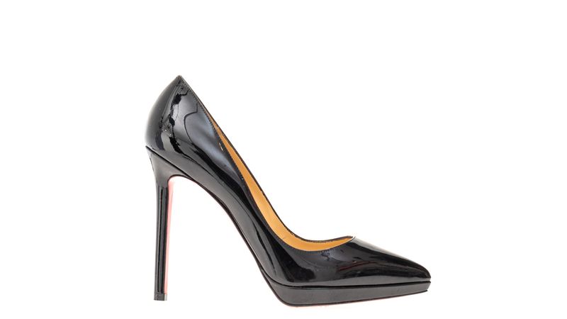 Scarpin Christian Louboutin Pigalle Plato 120 Preto | Brechó de
