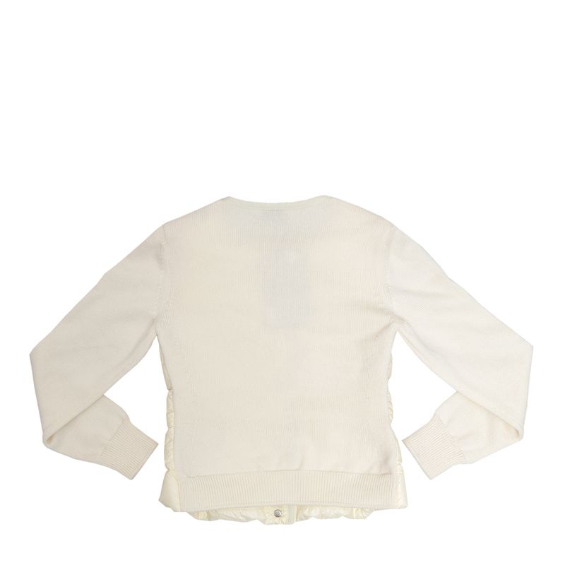 Casaco-Moncler-Infantil-Puffer-com-Trico-Bege