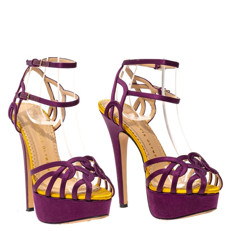 Sandalia-Charlotte-Olympia-Cetim-Roxo-e-Amarelo-