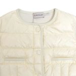Casaco-Moncler-Infantil-Puffer-com-Trico-Bege