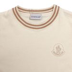 Camiseta-Moncler-Infantil-Gola-Trico-Bege