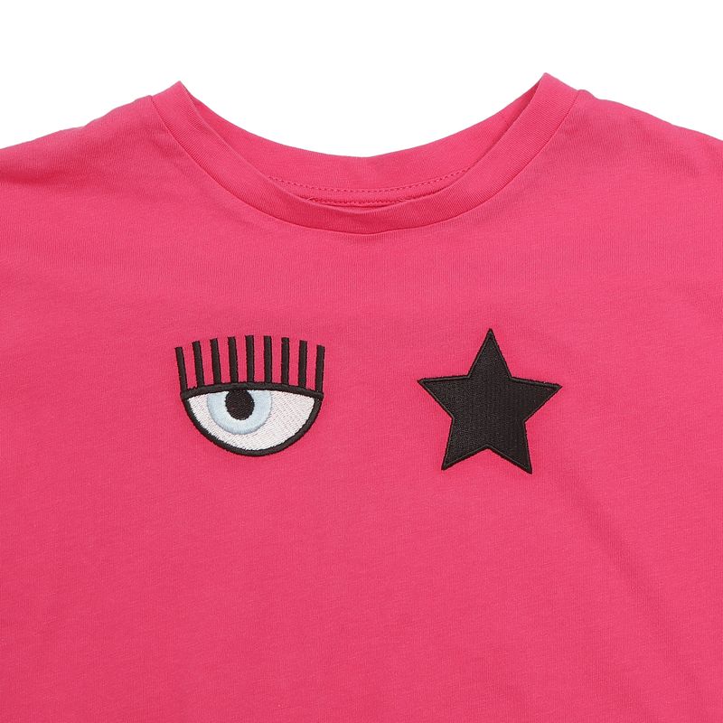 Camiseta-Infantil-Bordada-Rosa-