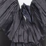 Vestido-Roberto-Cavalli-Seda-e-Babados-Preto-