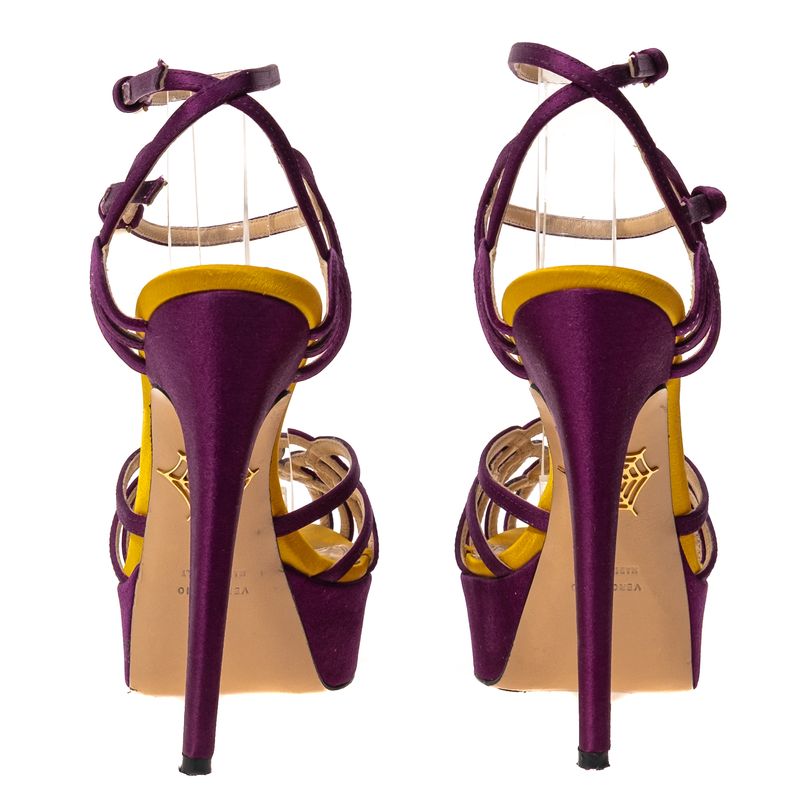 Sandalia-Charlotte-Olympia-Cetim-Roxo-e-Amarelo-