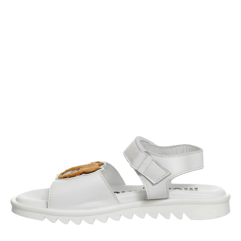 Sandalia-Moschino-Infantil-Teddy-Bear-Couro-Branca