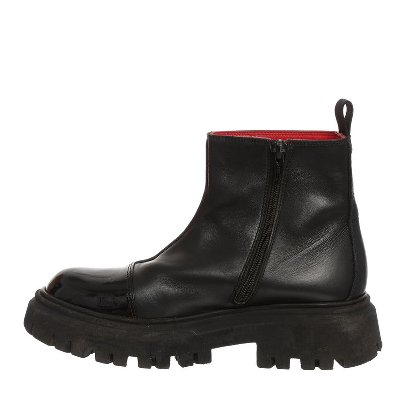 Bota-Moschino-Infantil-Coracao-Preta