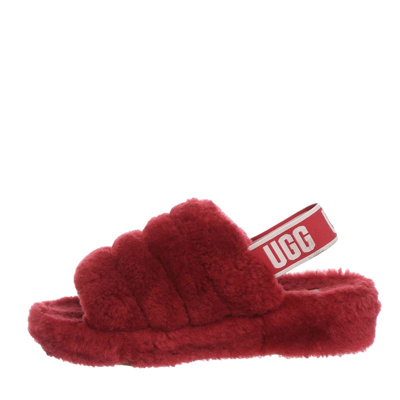 Sandalia-Ugg-Fluff-Yeah-Vermelha