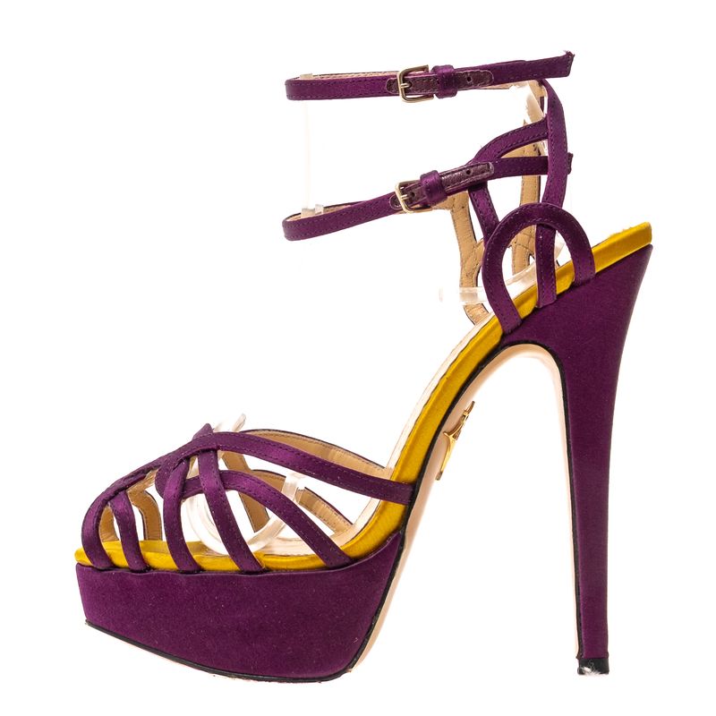 Sandalia-Charlotte-Olympia-Cetim-Roxo-e-Amarelo-