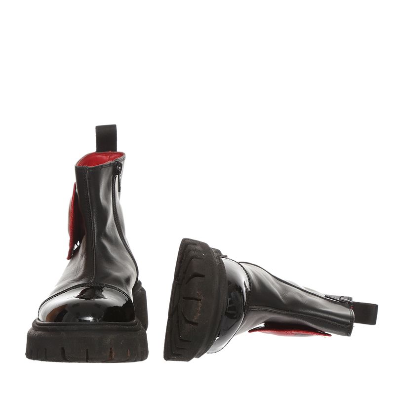 Bota-Moschino-Infantil-Coracao-Preta