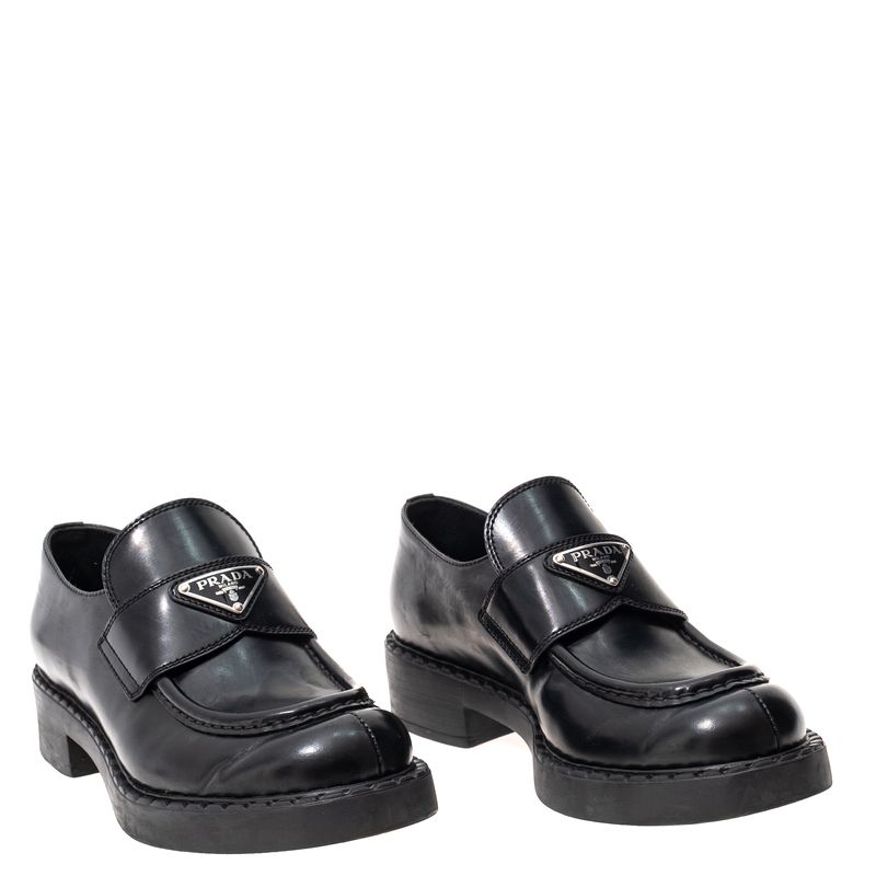 Mocassim-Prada-Chocolate-Couro-Preto