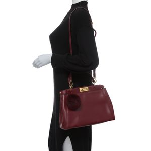 Bolsa Fendi Peekaboo Couro Vinho