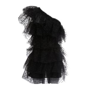 Vestido NK Babados Tule Preto