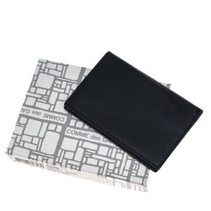 Porta Cartão Comme des Garçons Couro Preto