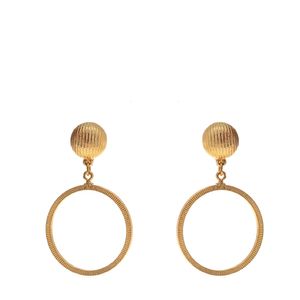 Brinco Vintage Pressão Argola Dourada