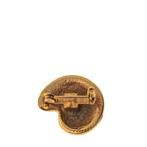 Broche Vintage Concha Dourado Colorido
