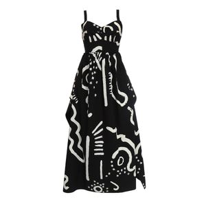 Vestido Estampa Preto e Branco