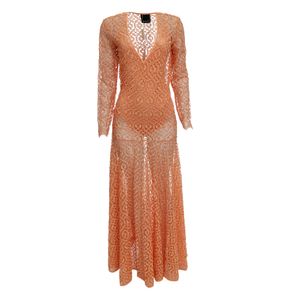 Vestido Paula Raia com Body Renda Laranja