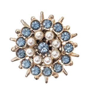 Broche Vintage Pequeno Pedras Azuis