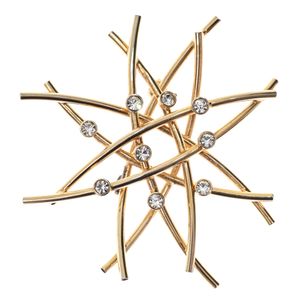 Broche Vintage Estrela Pedras Dourado