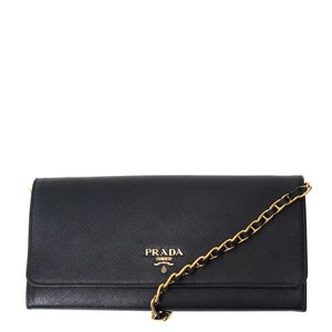 Bolsa Prada Wallet Saffiano Preta