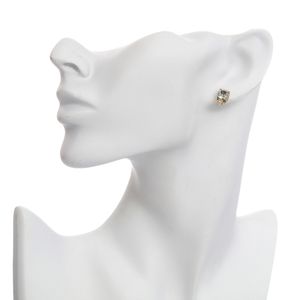 Brinco Ouro, Prasiolita e Diamante