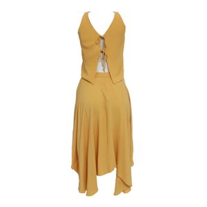 Conjunto Cris Barros Infantil Blusa e Saia Amarelo