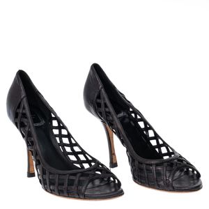 Sapato Dior Couro Recortes Preto