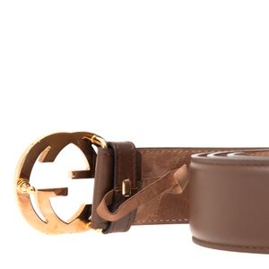 Cinto Gucci GG Interlocking Marrom