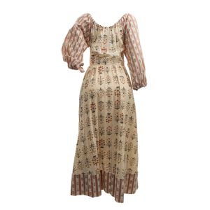 Vestido Cris Barros Mix de Estampas Amarelo