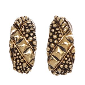 Brinco de Pressão Meia Argola Texturizado